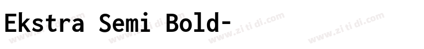 Ekstra Semi Bold字体转换